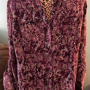 Snake skin print blouse